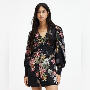 NWT All Saints Auden Sanibel Print Mini Dress size 6